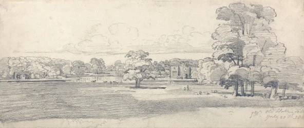 La vieille salle, Tabley, entourée de parc, 20 juillet 1814 (1819)